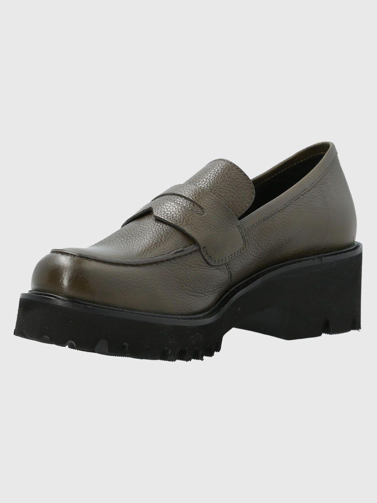 Mocasín Cuero Mujer Sophie Verde-5
