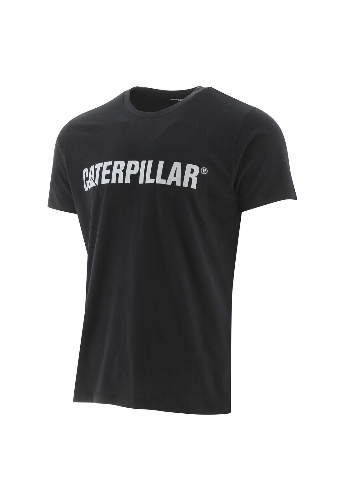 Polera M/C Hombre Caterpillar Logo Tee Negro-0