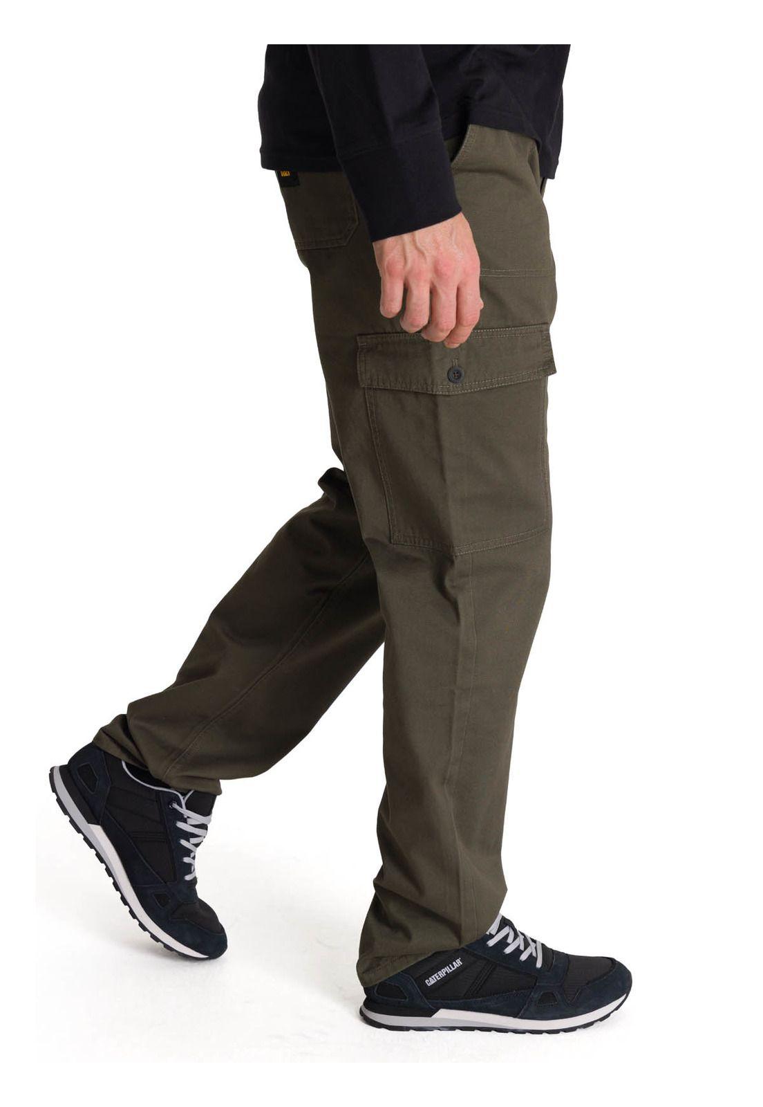 Pantalón Hombre Cargo Straight Oliva-3