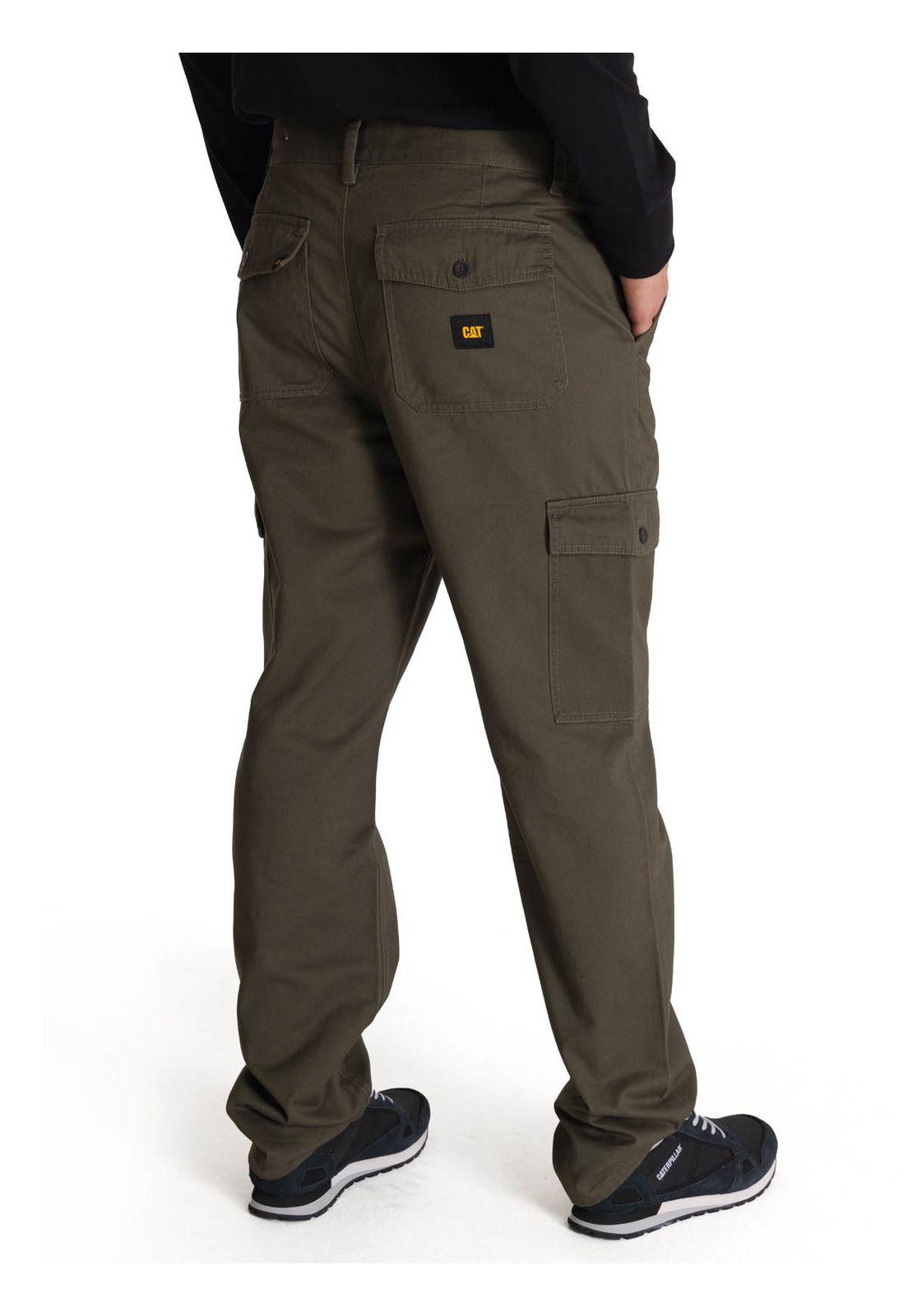Pantalón Hombre Cargo Straight Oliva-4