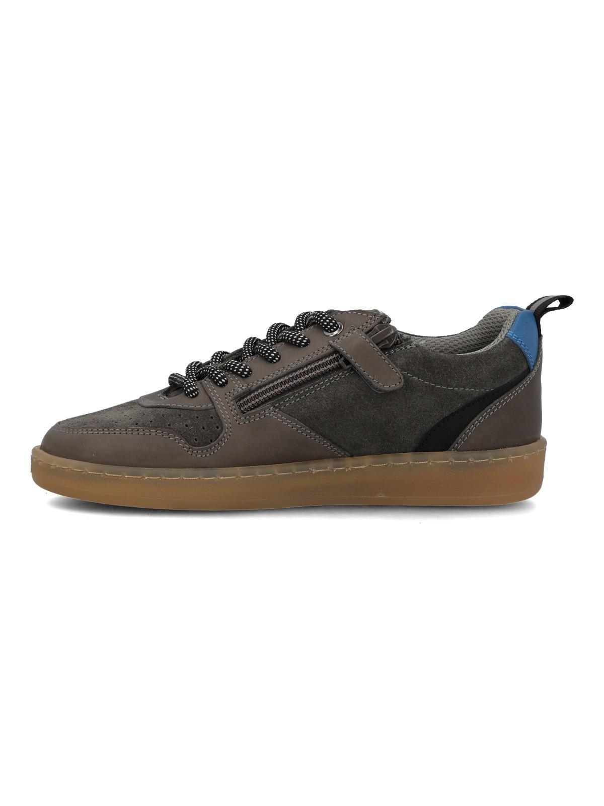Zapatilla Cuero Niño Ocaso Gris-4