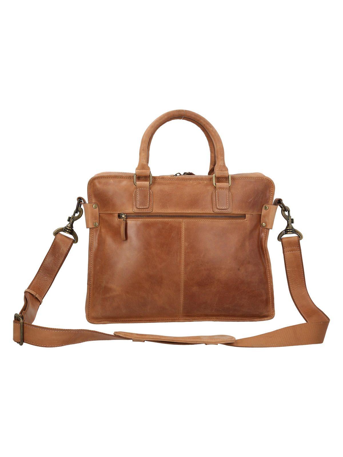 Maletin Cuero Hombre Fd Congo Bag Café-2