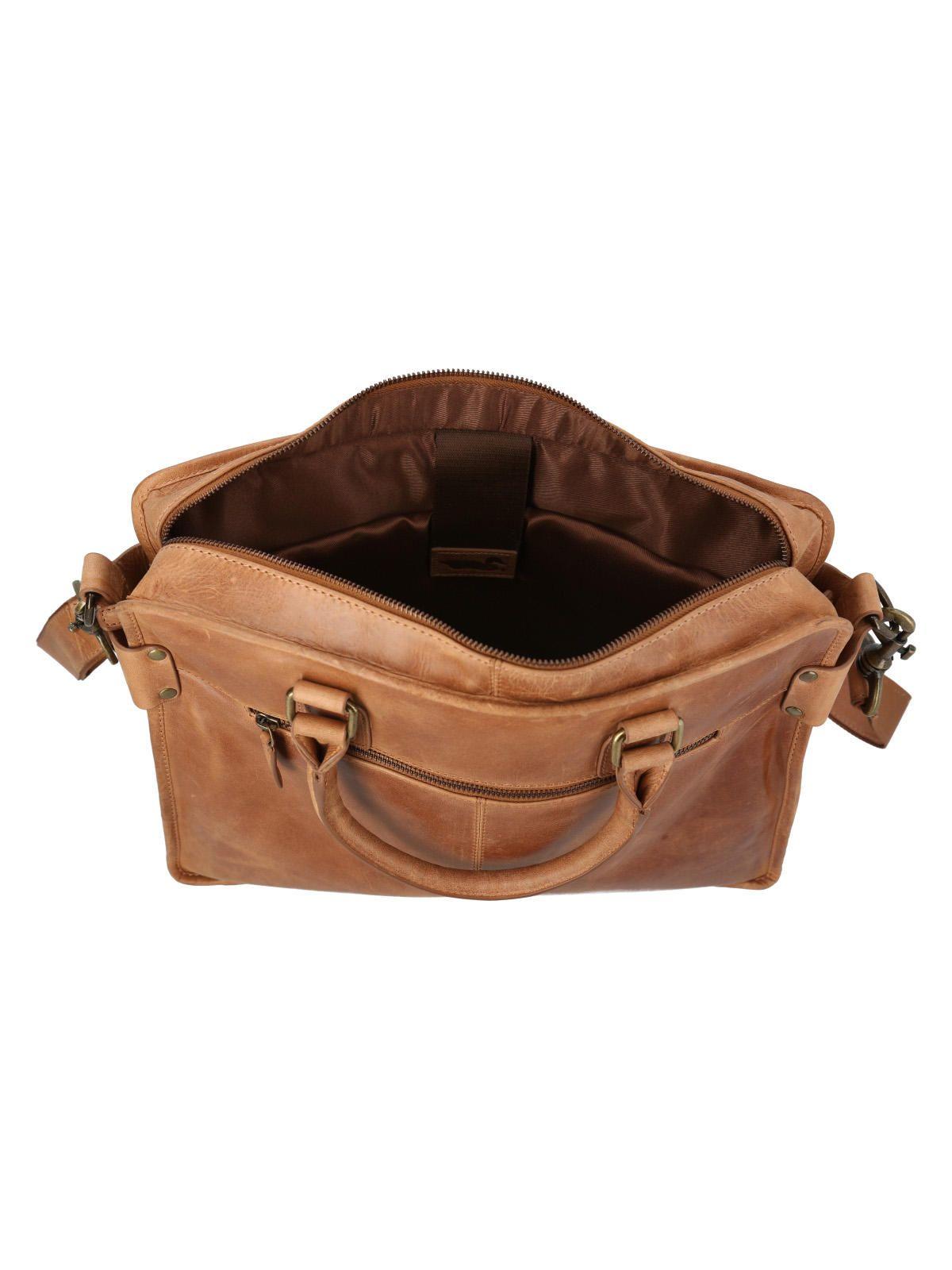 Maletin Cuero Hombre Fd Congo Bag Café-3