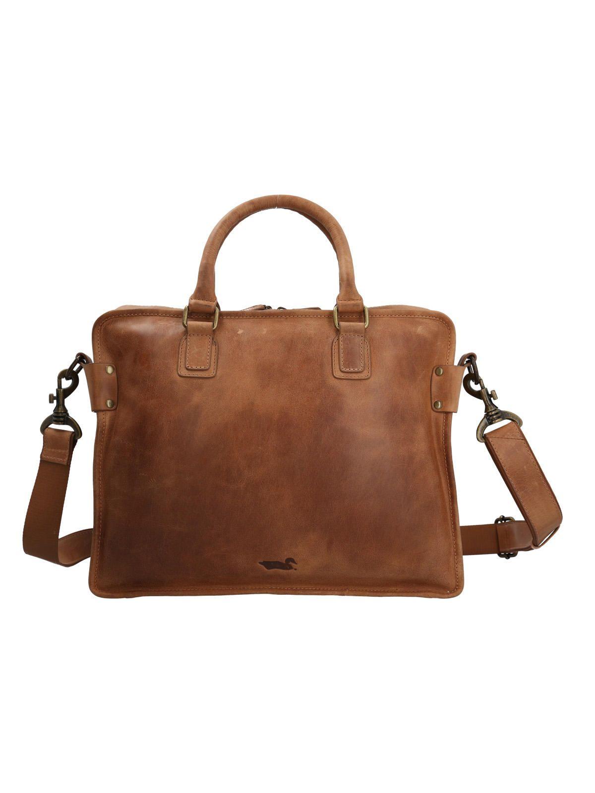 Maletin Cuero Hombre Fd Congo Bag Café-0