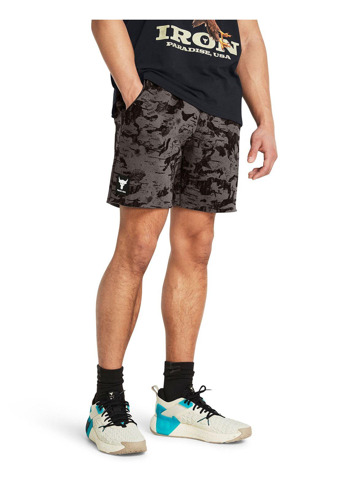 Shorts Project Rock Essential hombre Café-3