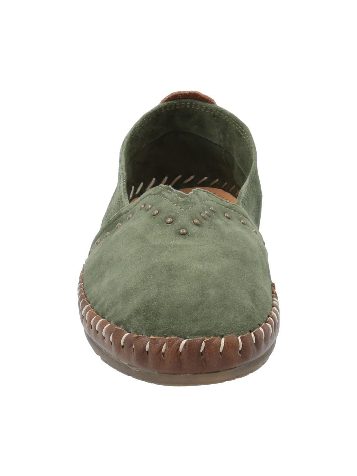 Alpargata Cuero Mujer Laurie Verde-3