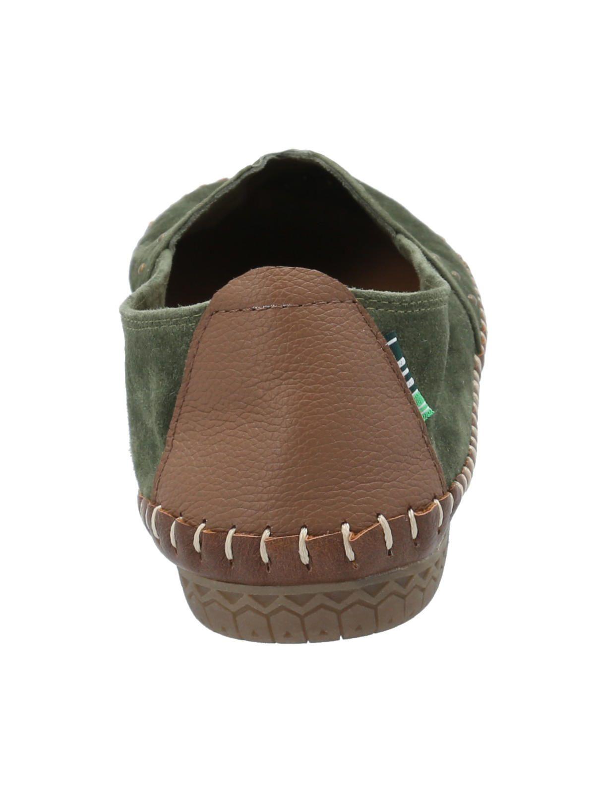 Alpargata Cuero Mujer Laurie Verde-6