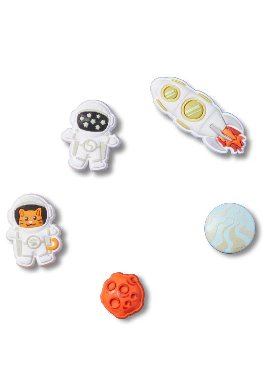 Jibbitz Crocs Astronauta Pack 5 Blanco-0