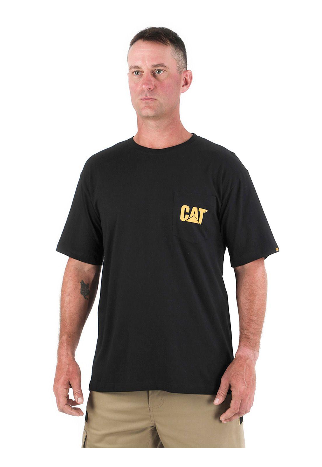 Polera Manga Corta Hombre Logo Pocket Tee Negro-0