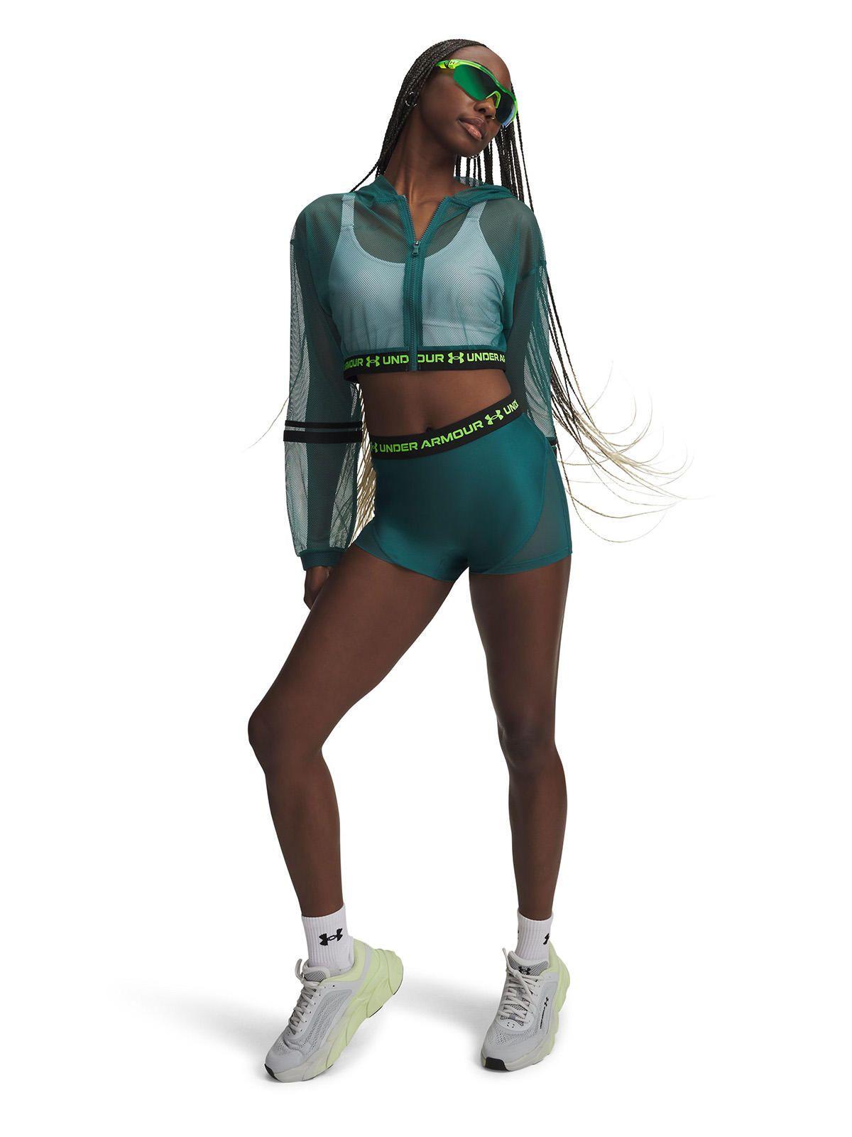 Calza Mujer Heatgear Meshy Verde-3