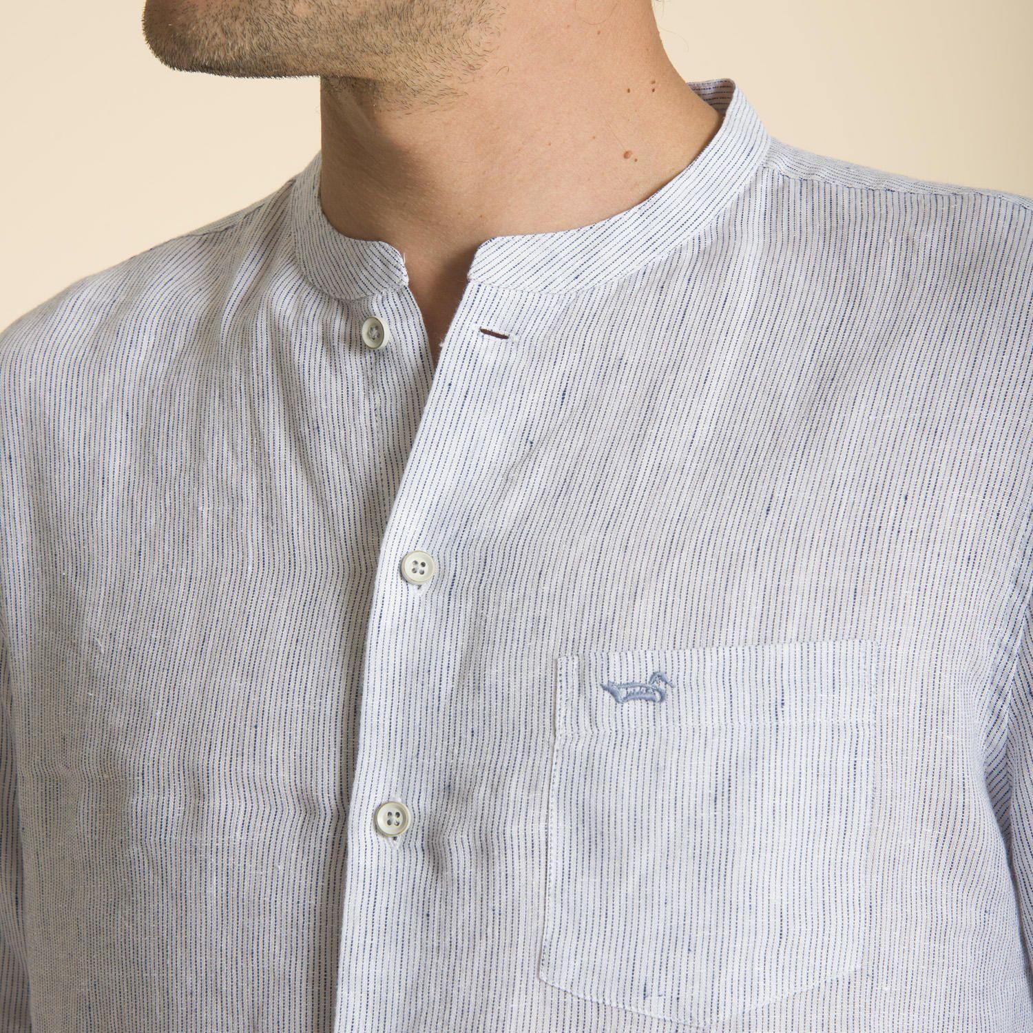 Camisa Stripe Mao Azul Rockford-3