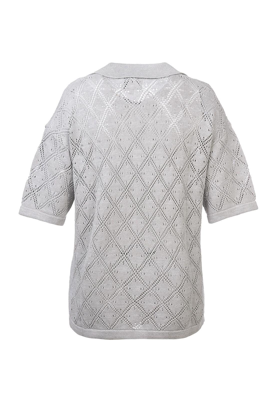 Polera Algodón Orgánico Caicos Gris Mujer-1