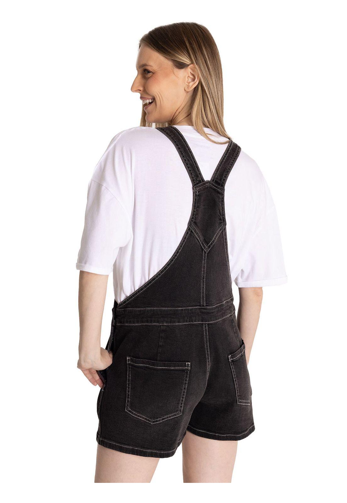 Jardinera Denim Mujer Heritage Negro-4