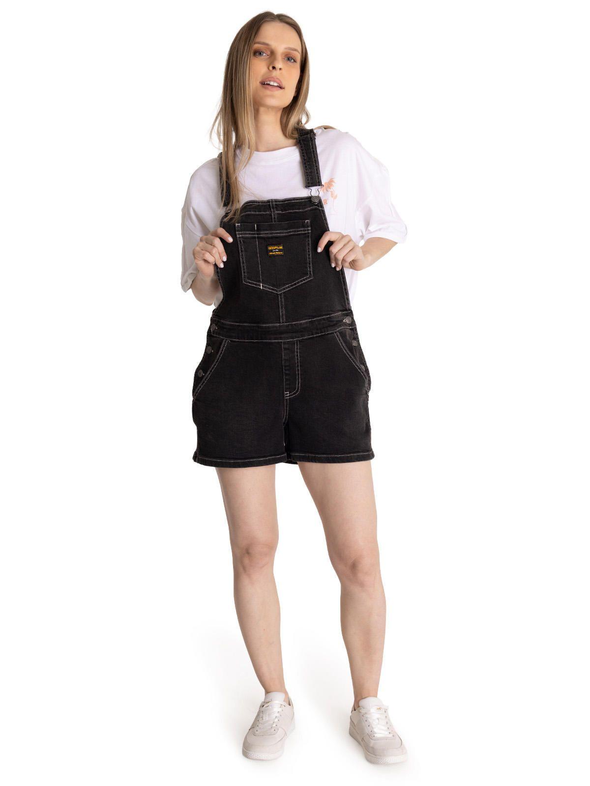 Jardinera Denim Mujer Heritage Negro-0