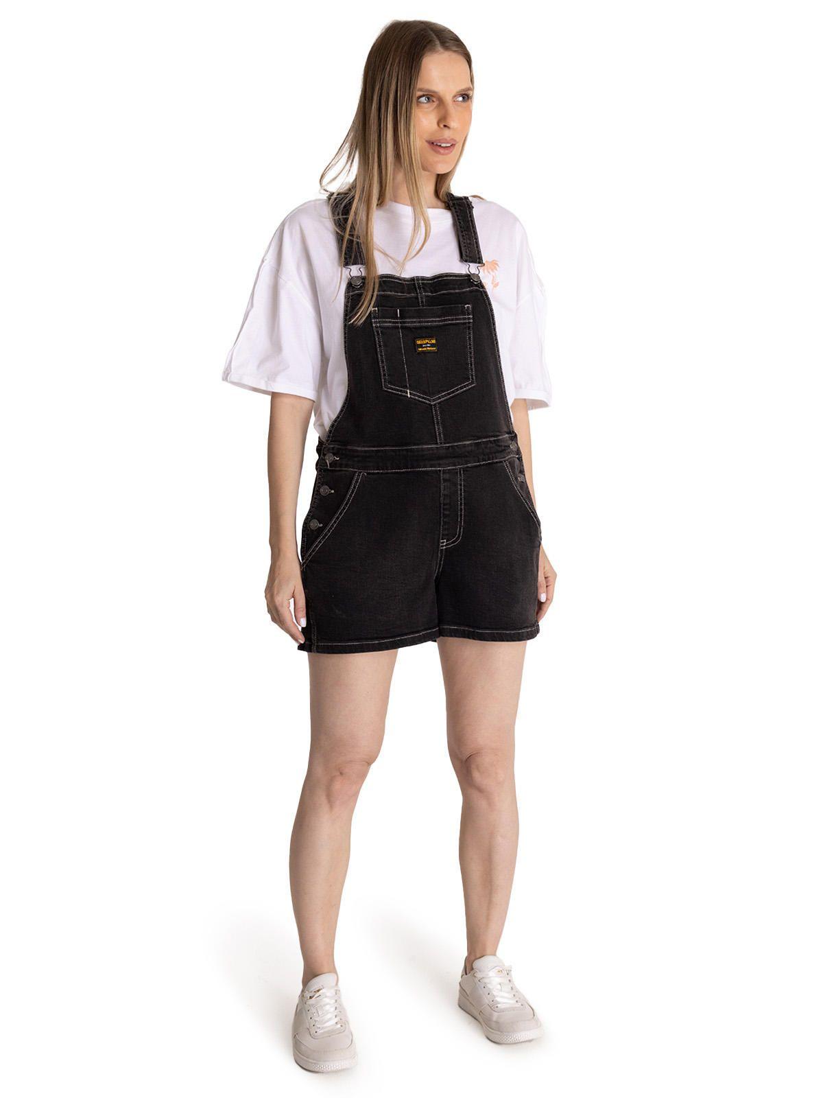 Jardinera Denim Mujer Heritage Negro-1