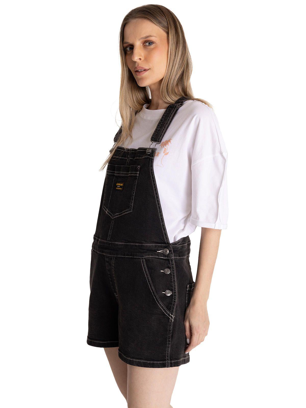 Jardinera Denim Mujer Heritage Negro-3