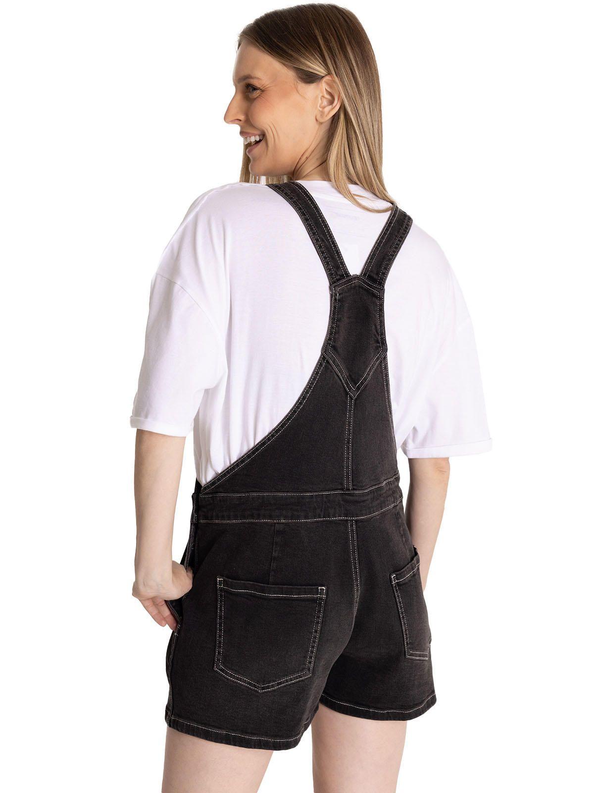 Jardinera Denim Mujer Heritage Negro-4