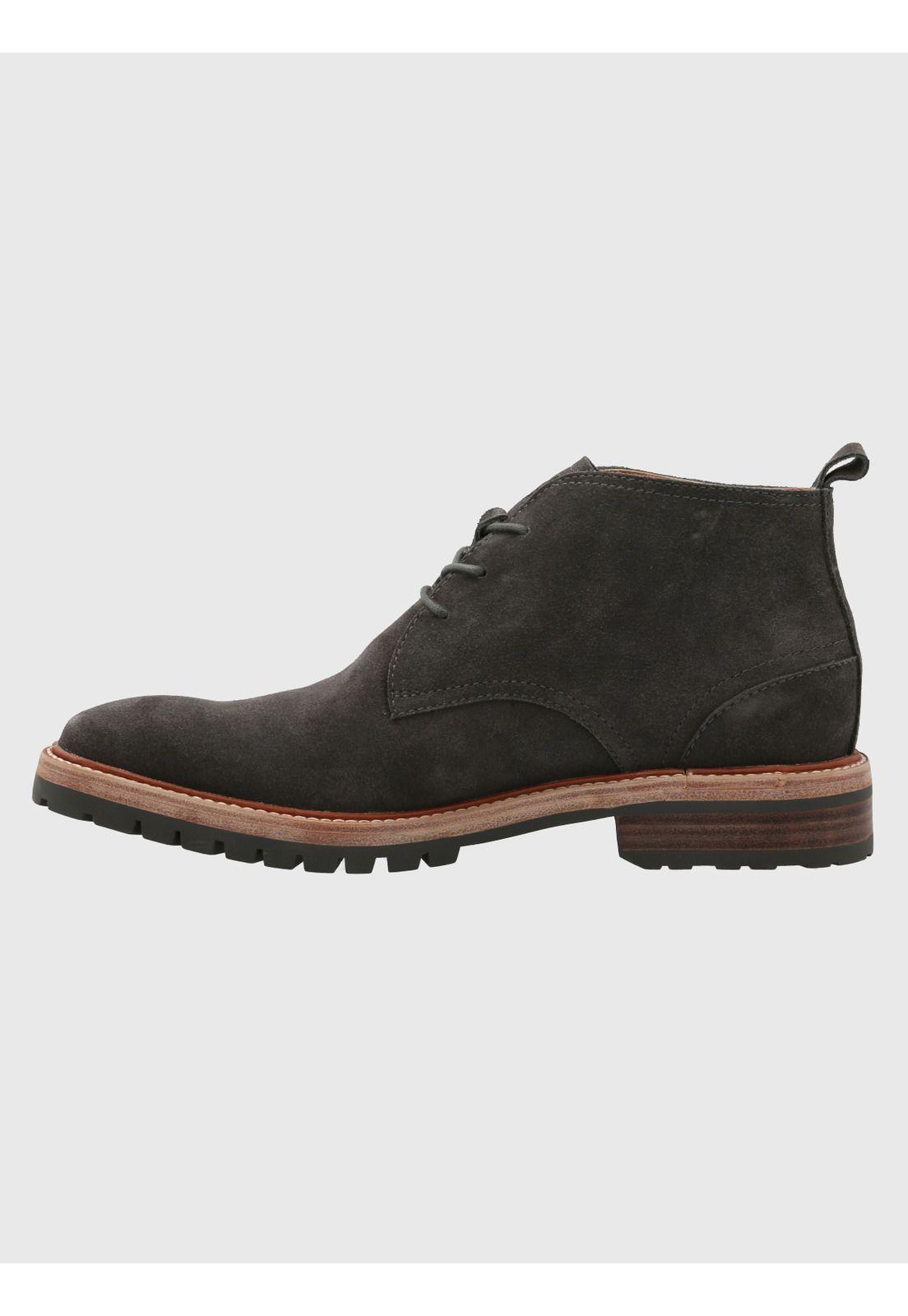 Botín Cuero Hombre Milvio Gris Oscuro-4