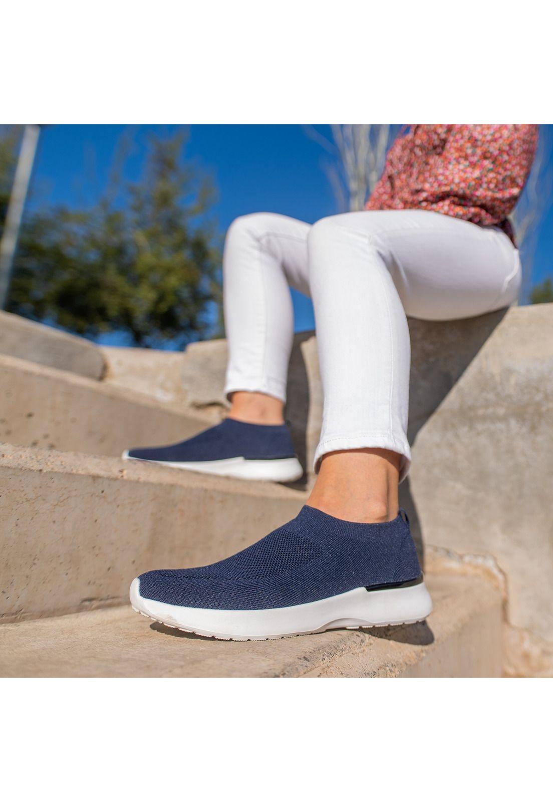 Zapatilla Mujer Happy Azul-1