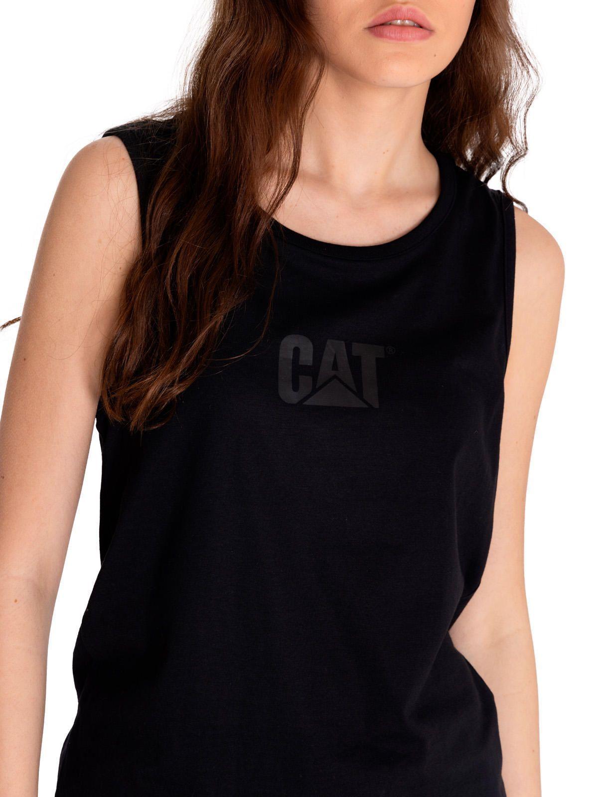 Polera Sin Manga Mujer Caterpillar LogoTank Negro-4
