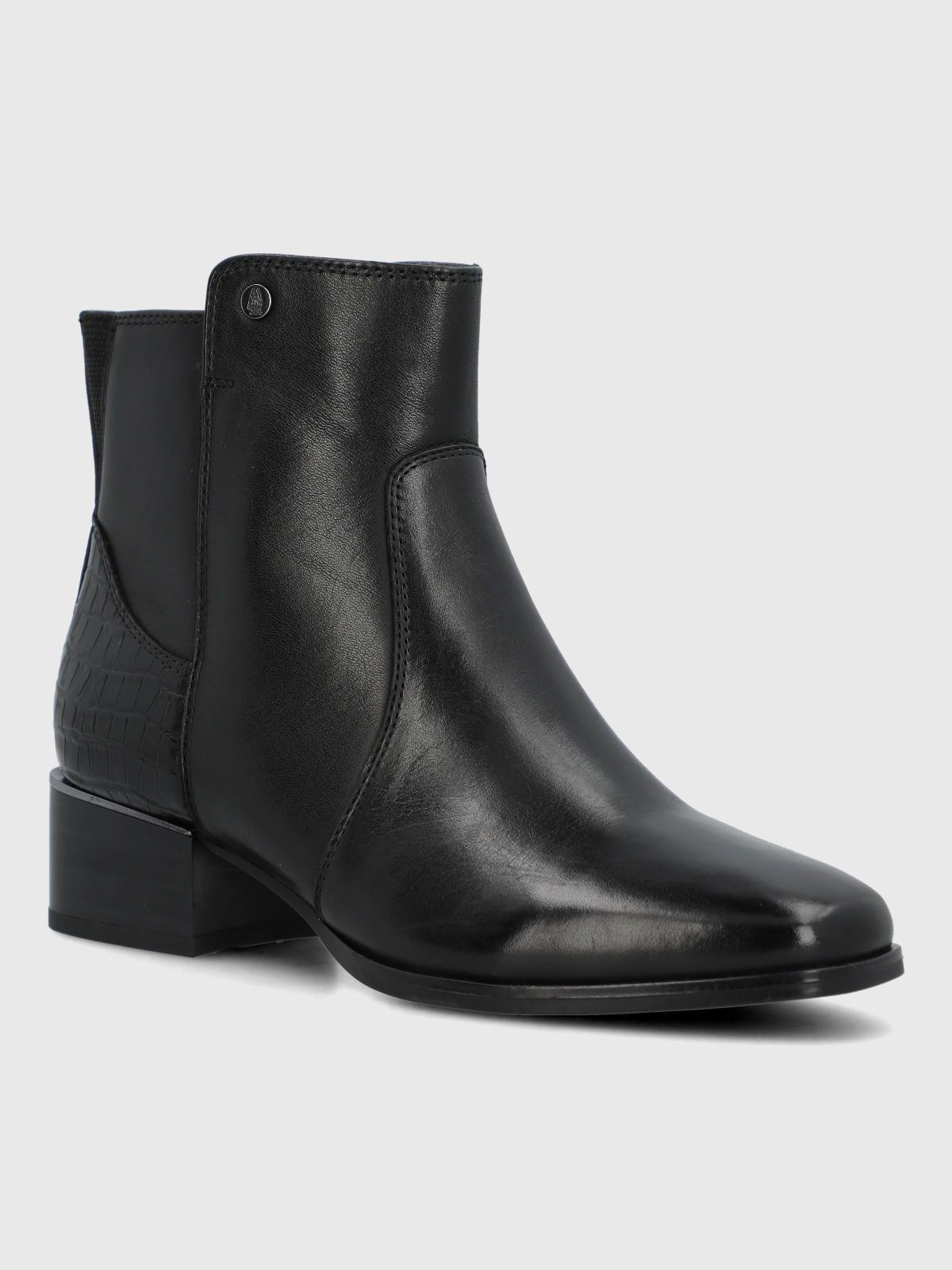 Botin Cuero Mujer Samby Negro-0