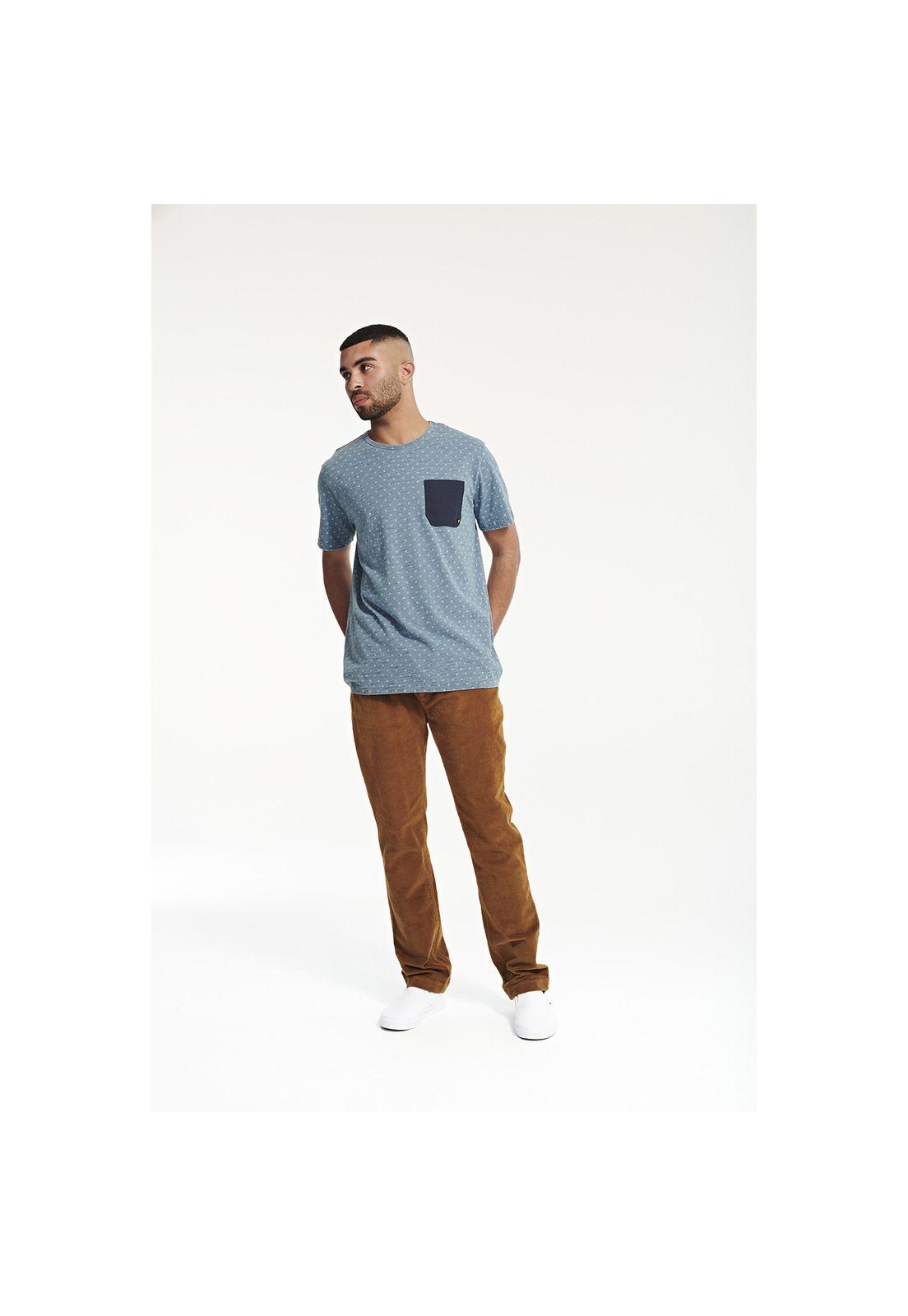 Polera M/C Hombre Fdtn Work Pkt Tee Azul-1