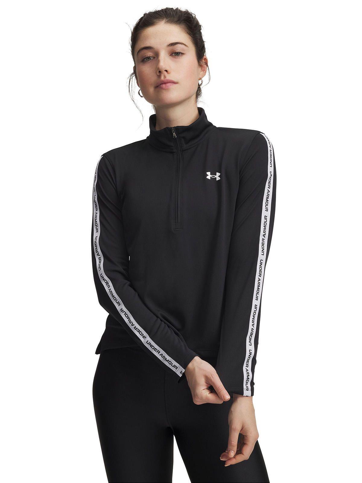 Polerón Training para mujer Tech Wordmark Tape Negro -0