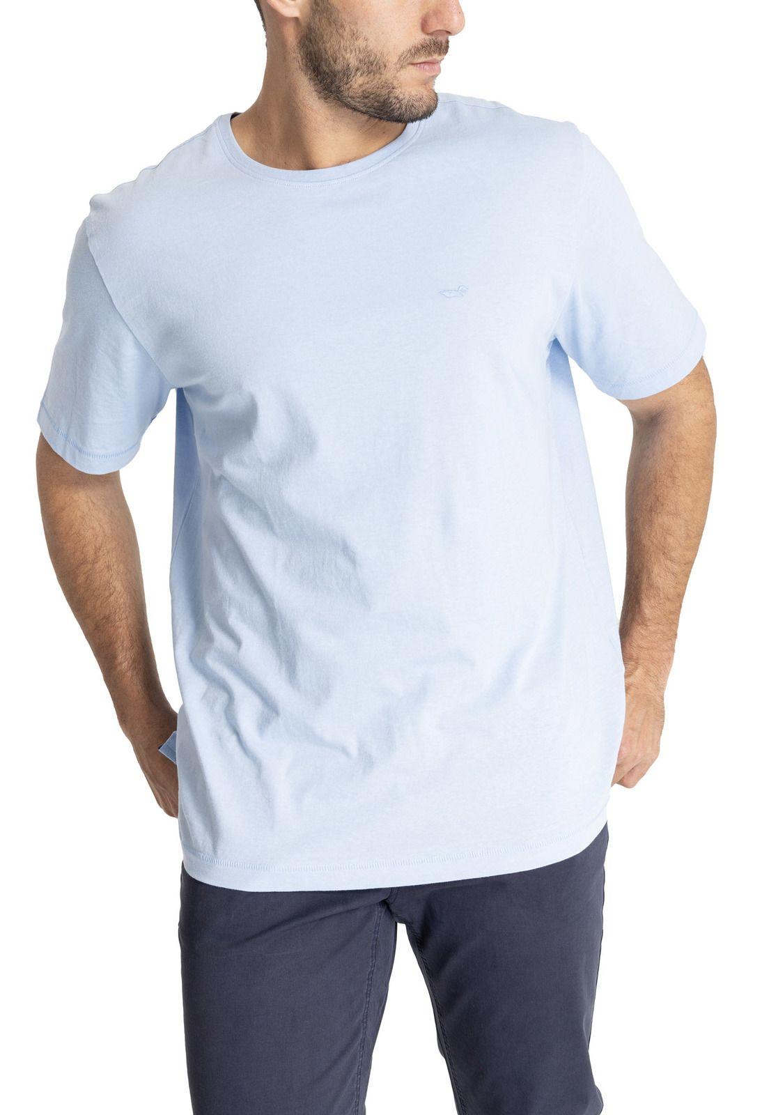 Polera M/C Hombre Organic Celeste-4