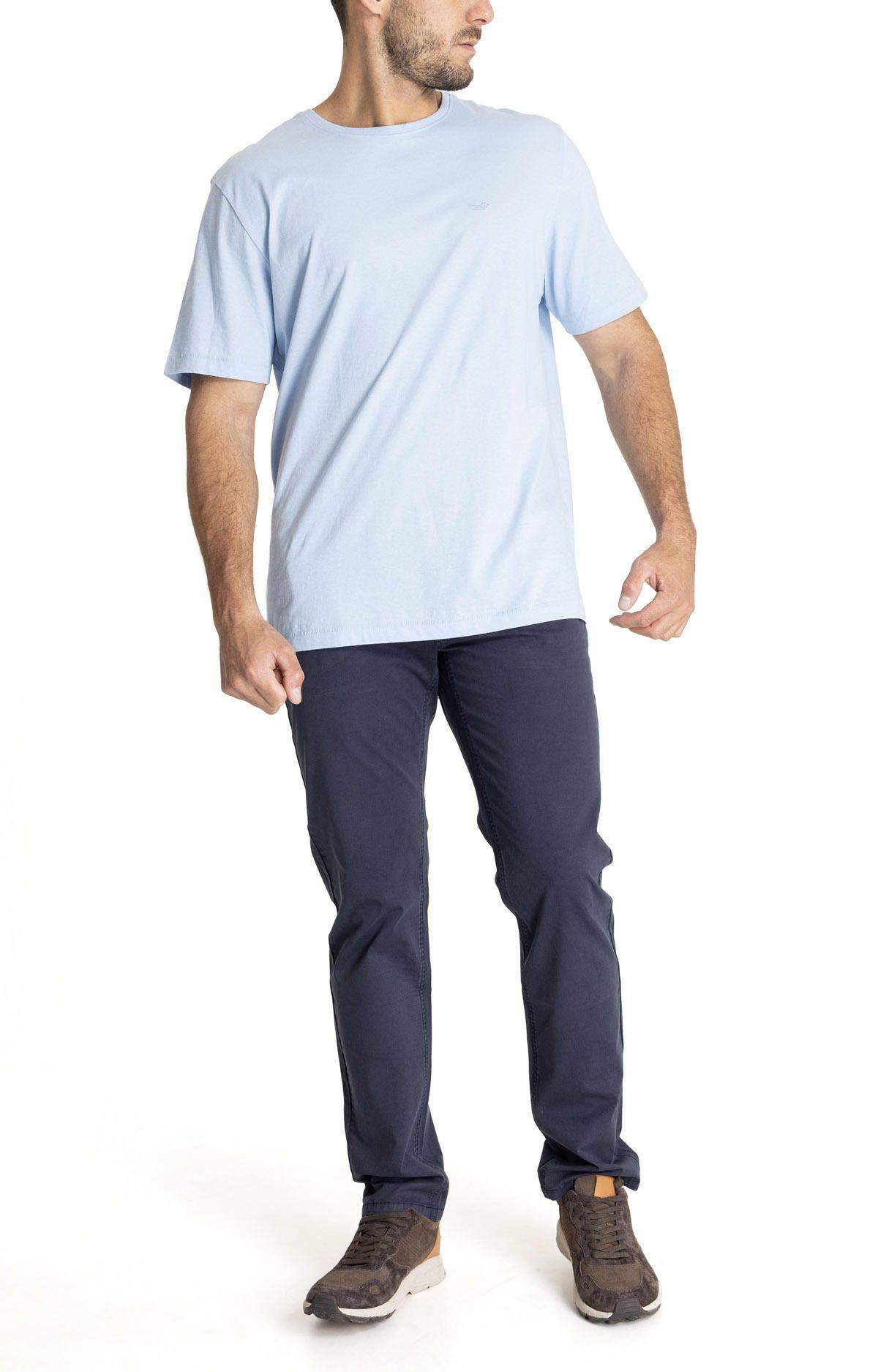 Polera M/C Hombre Organic Celeste-8