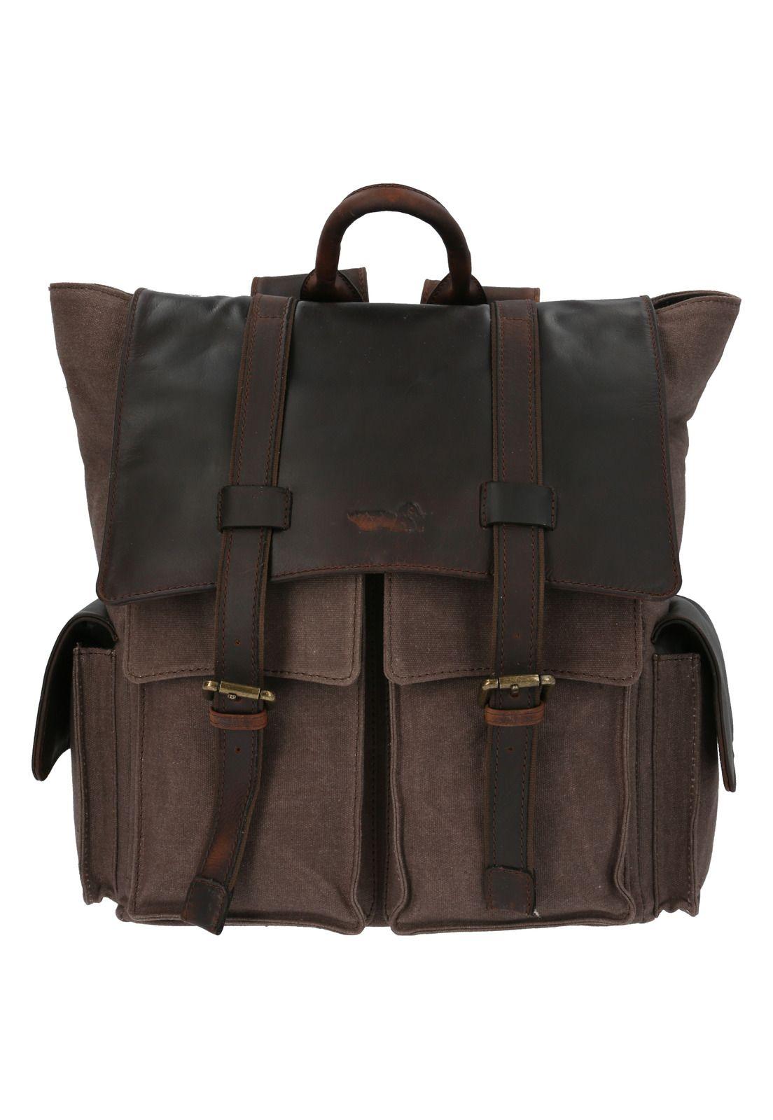 Mochila Cnv/Cuero Unisex Yosemite II Back Café-0