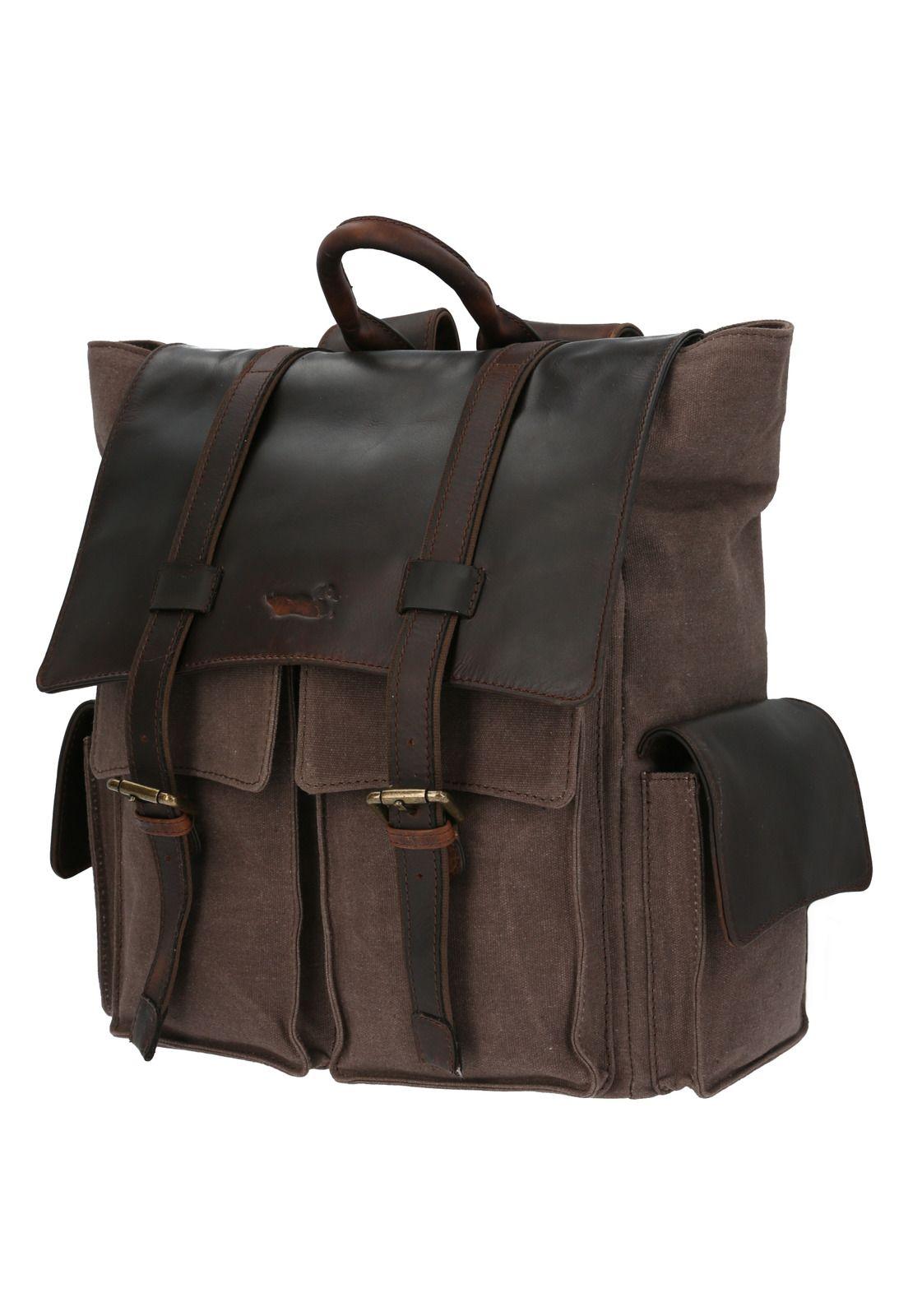 Mochila Cnv/Cuero Unisex Yosemite II Back Café-1