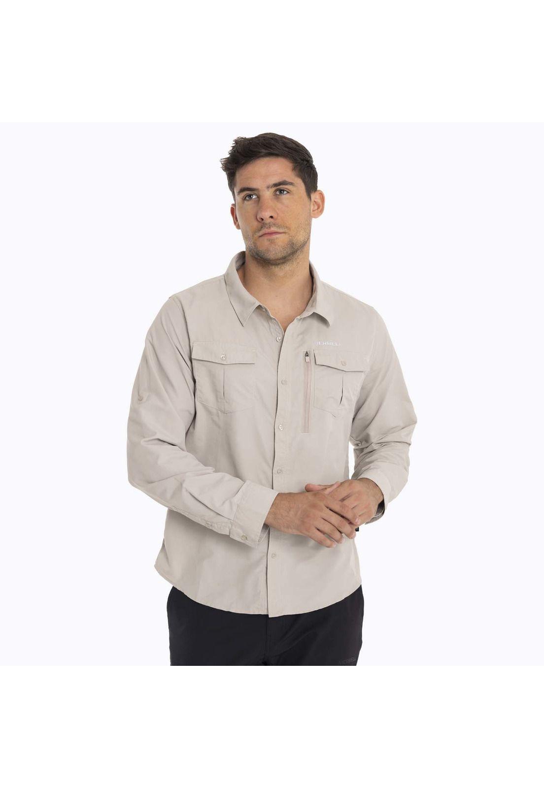 Camisa Hombre Kuskov Merrell Beige-1