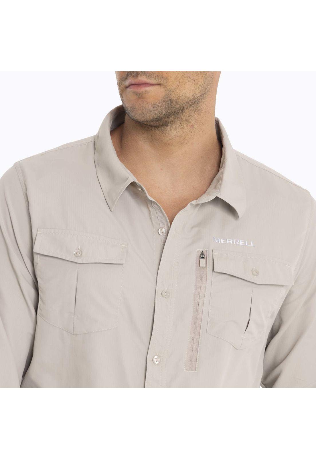 Camisa Hombre Kuskov Merrell Beige-5