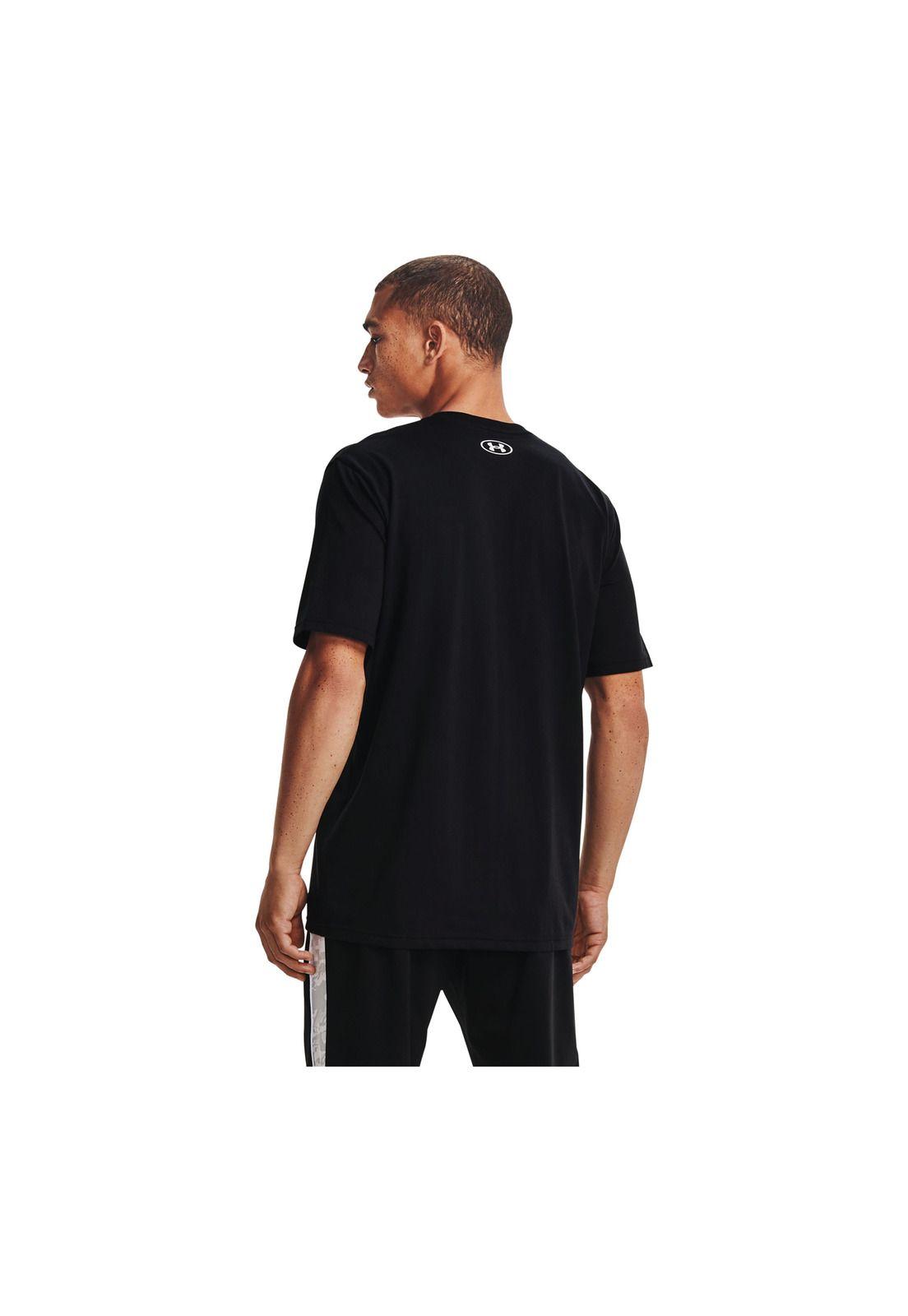 Polera manga corta ABC Camo hombre Negro-4