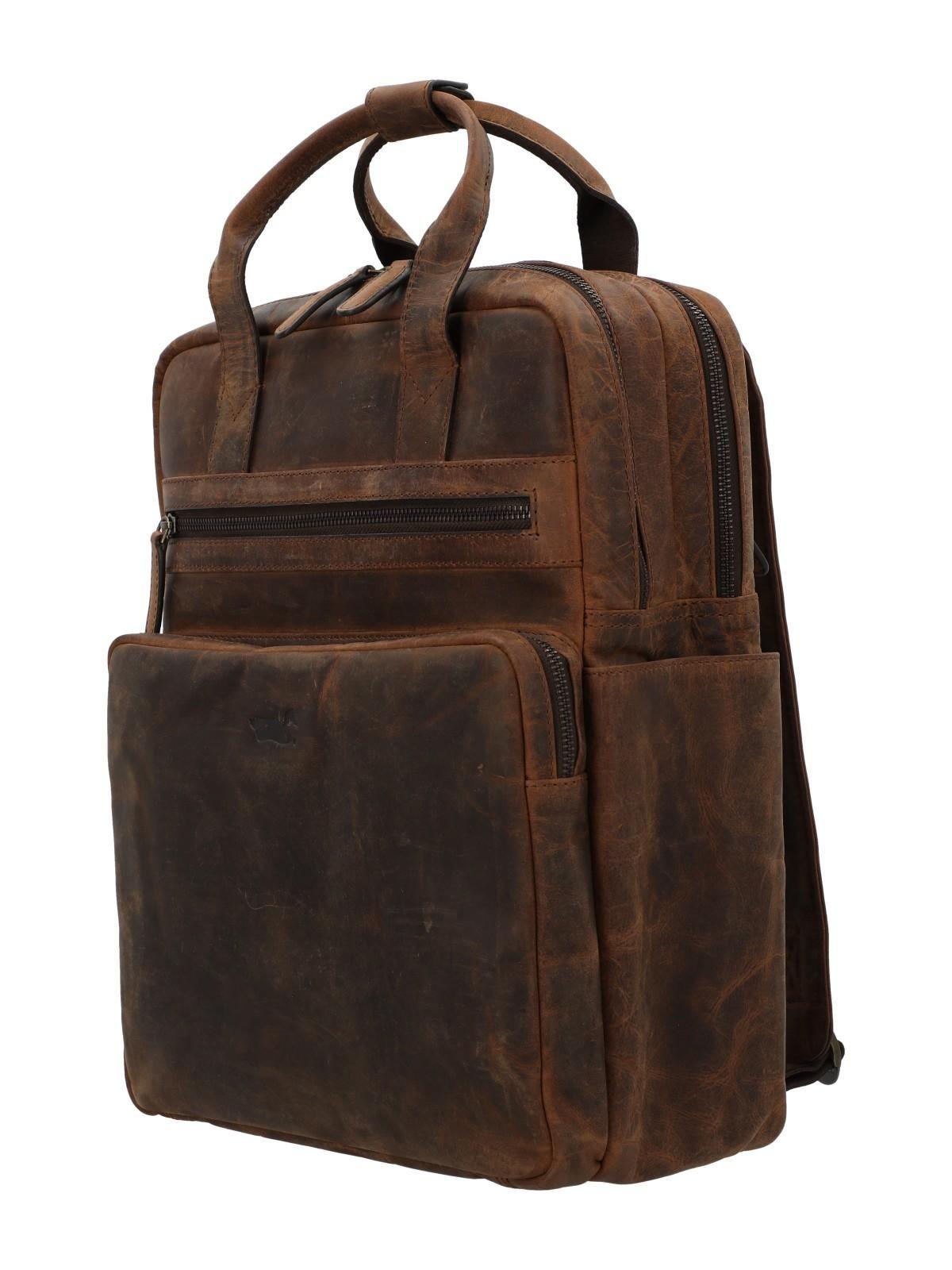 Mochila Cuero Unisex Oh Sainz Back Café-2