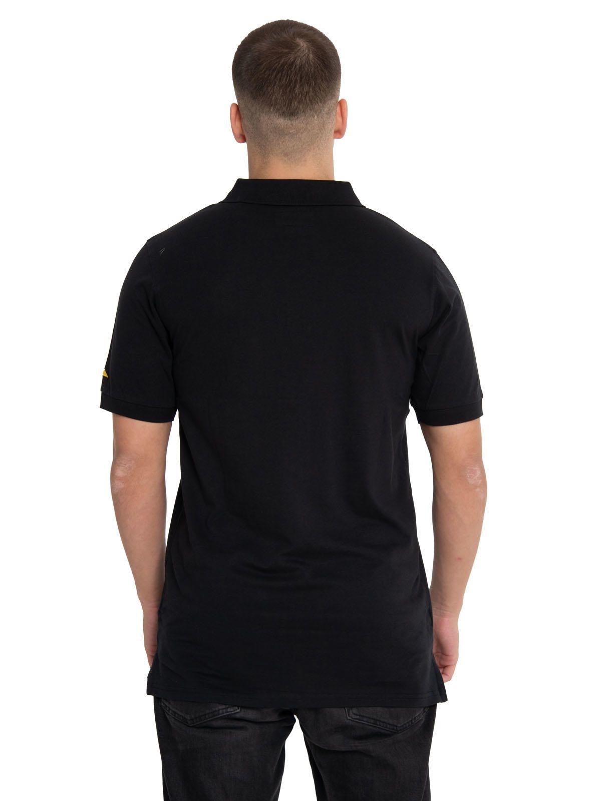 Polera Polo Hombre Cat Logo Jersey Polo Negro-3