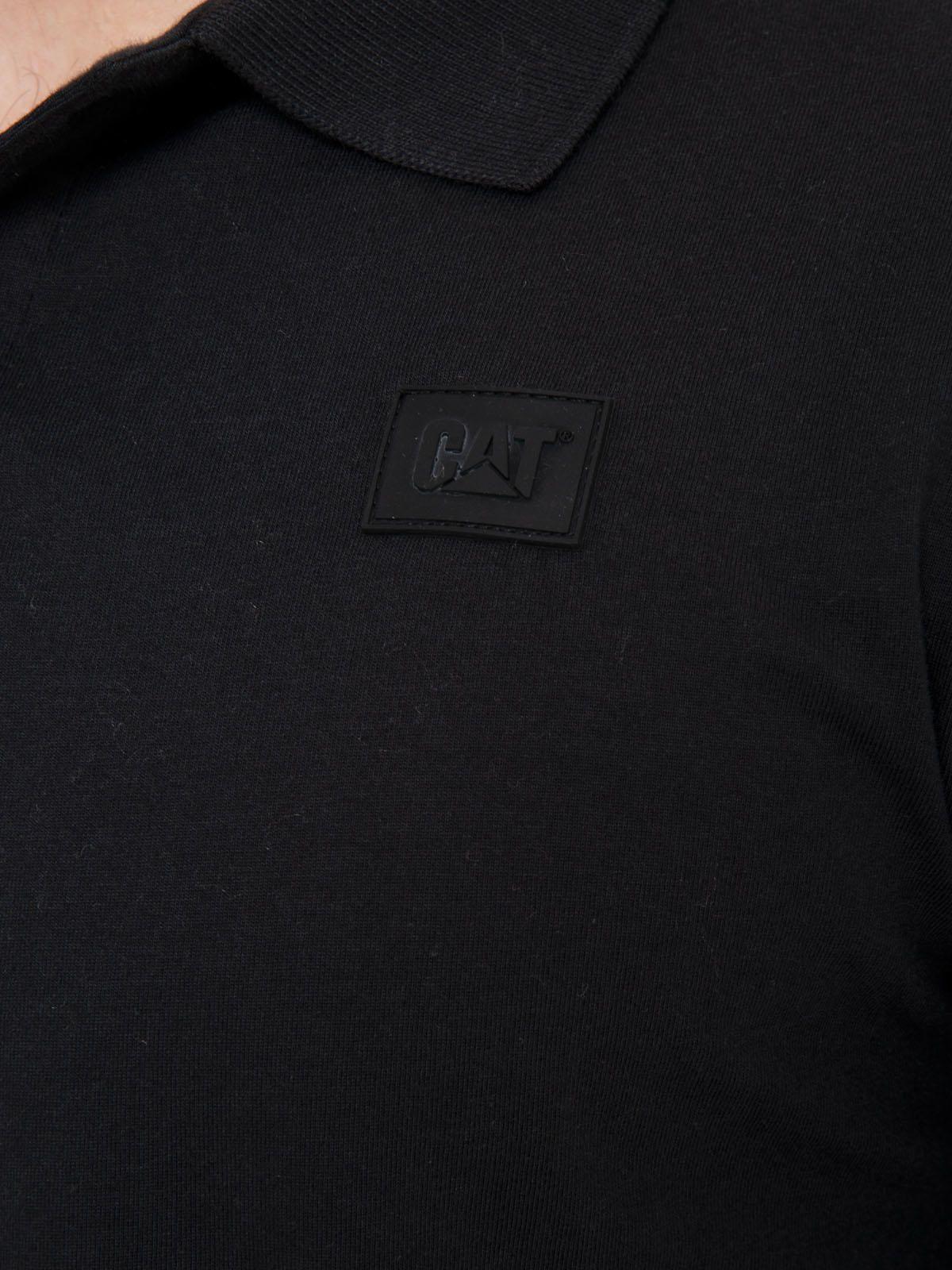 Polera Polo Hombre Cat Logo Jersey Polo Negro-4