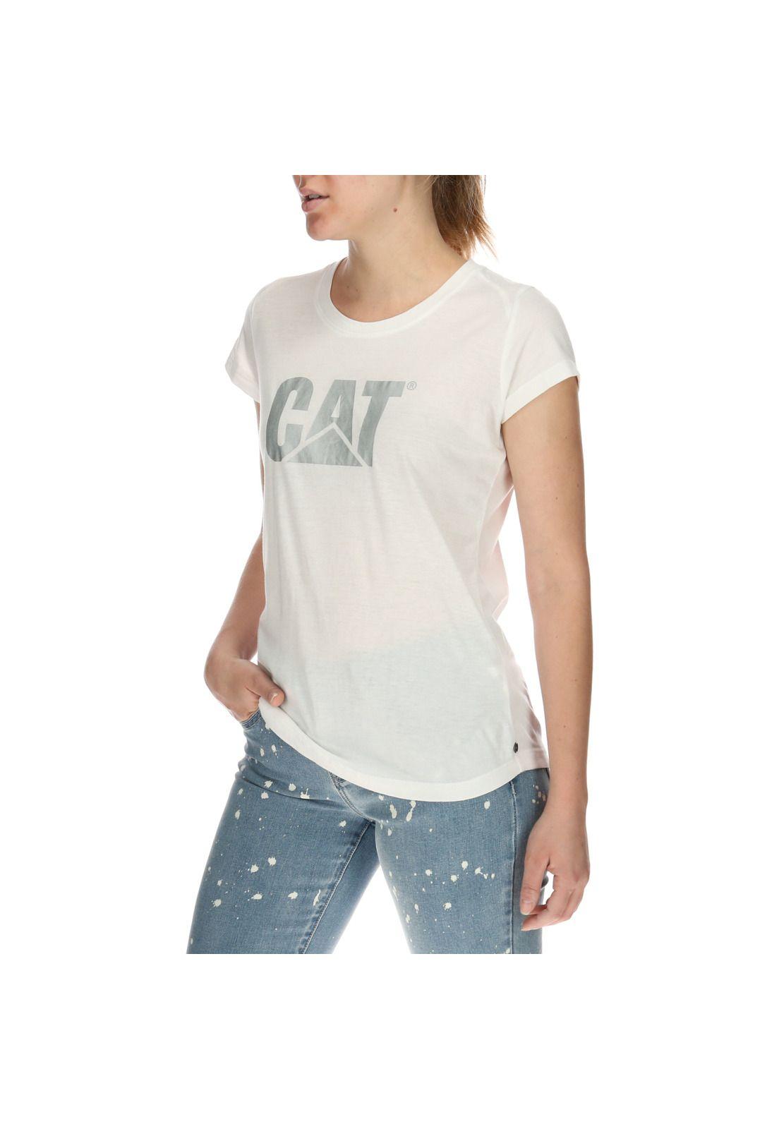 Polera Mujer Metallic Branded Blanco-1