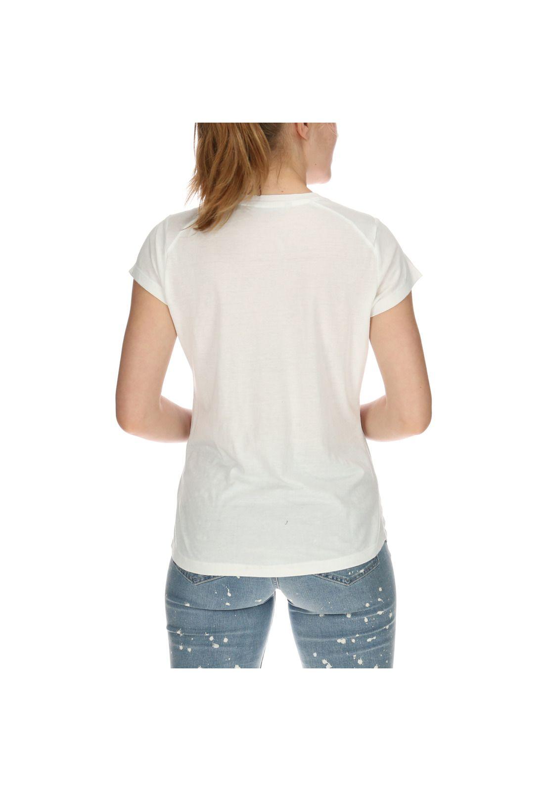 Polera Mujer Metallic Branded Blanco-2