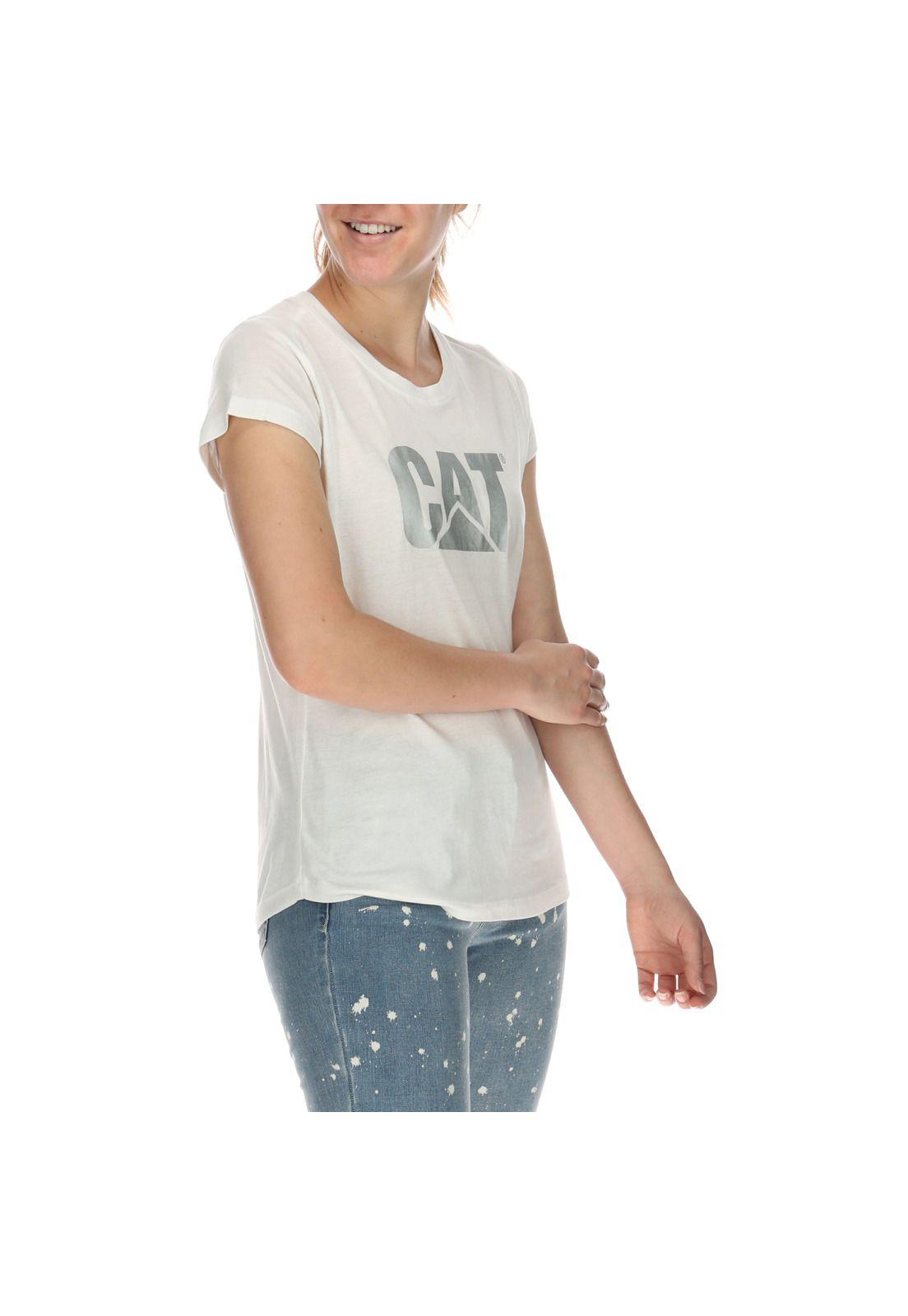 Polera Mujer Metallic Branded Blanco-3
