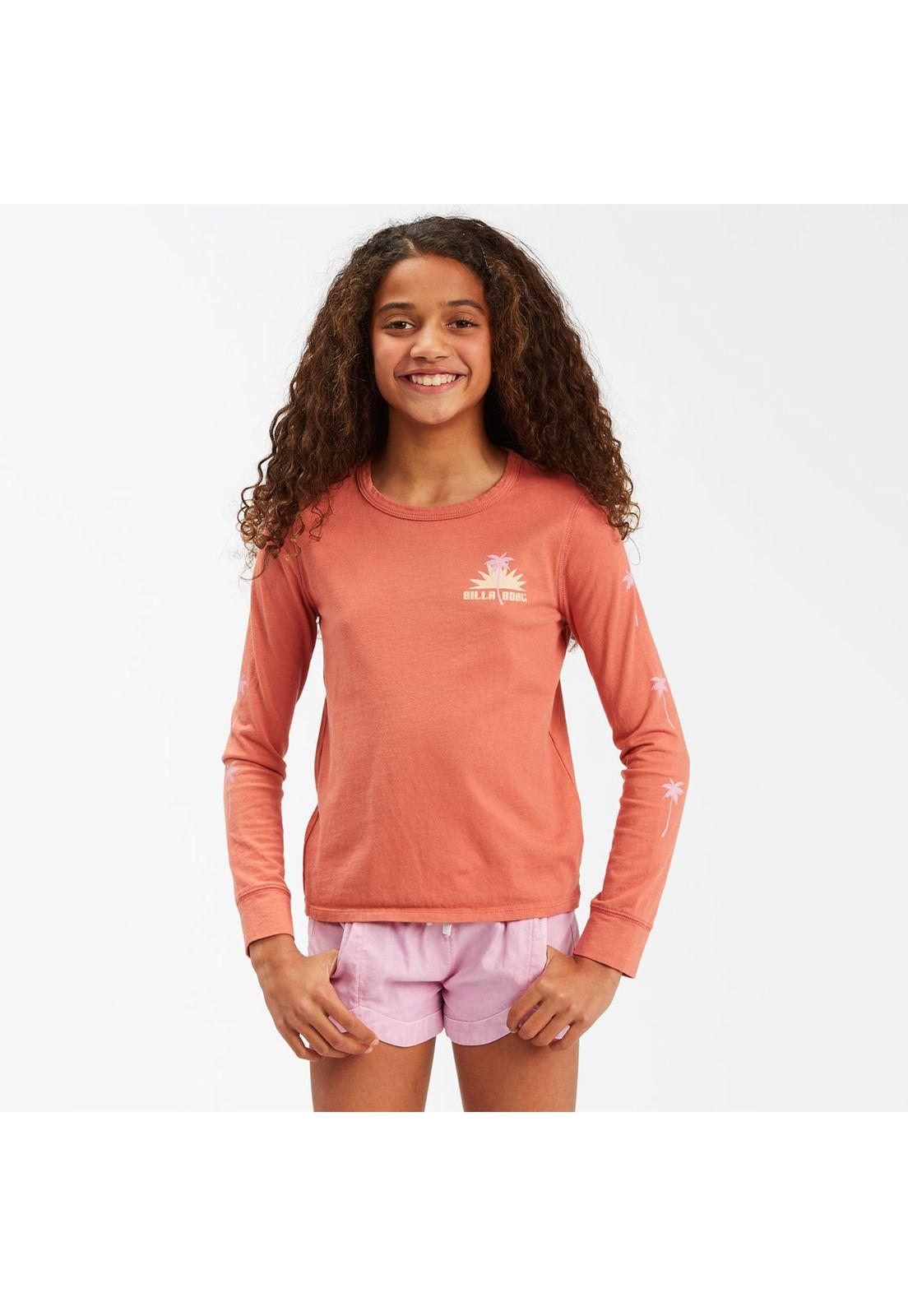 Polera M/L Niña Way Out West G Tees Coral-0