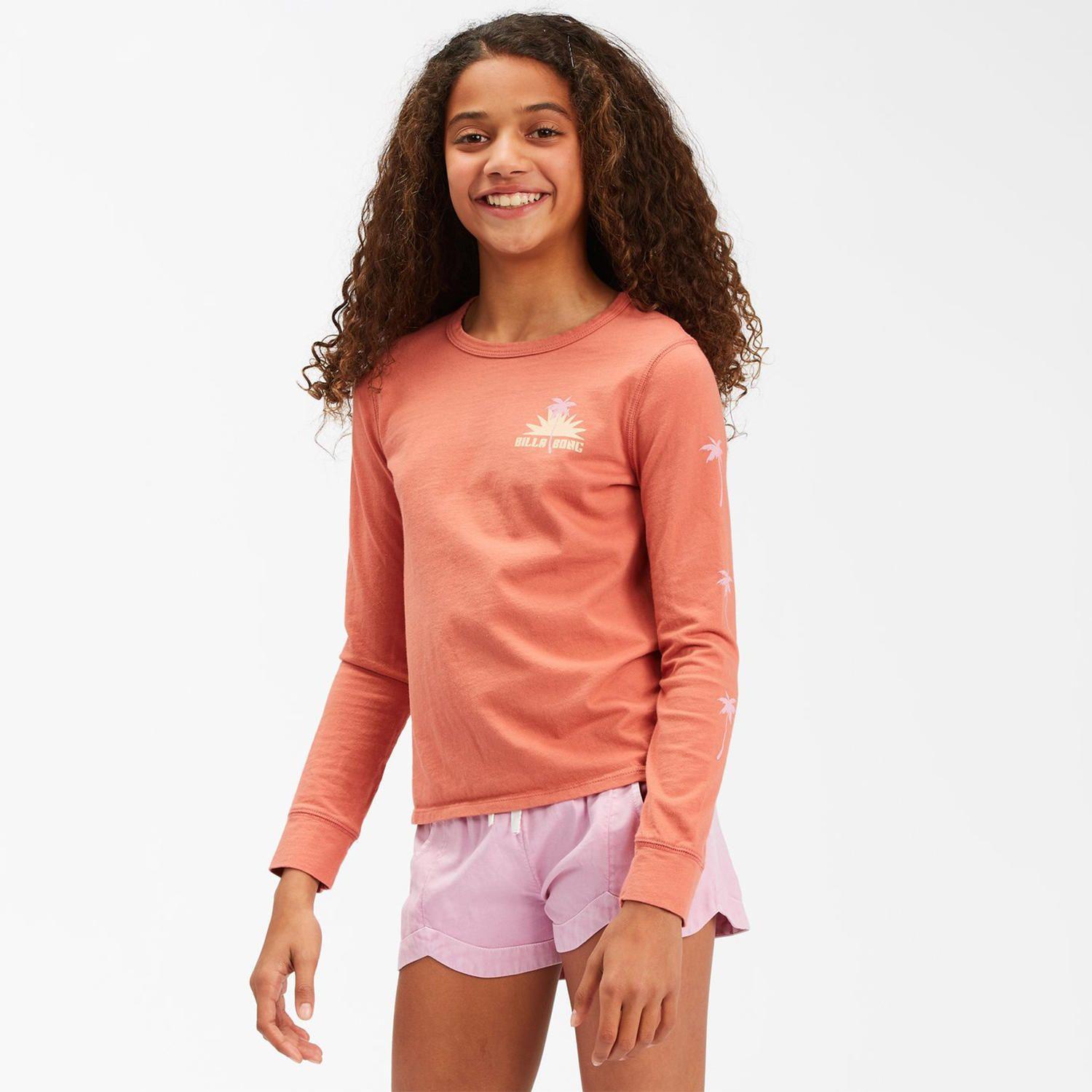 Polera M/L Niña Way Out West G Tees Coral-1