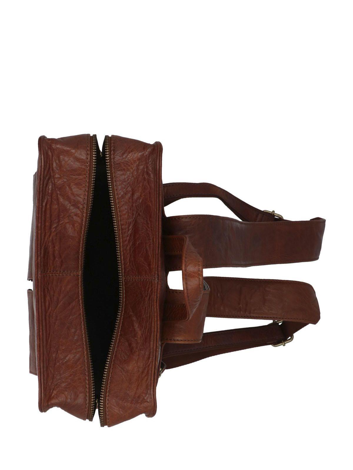 Mochila Cuero Hombre Vn George Back Café-4