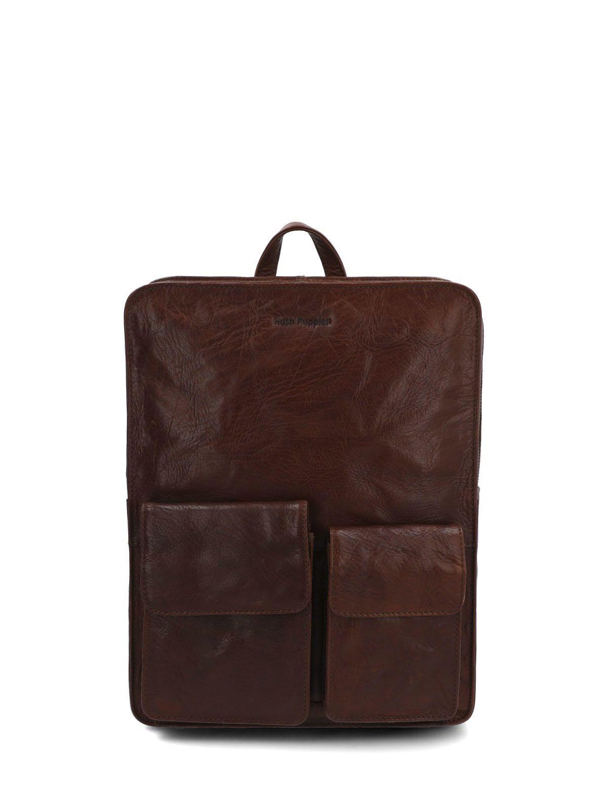 Mochila Cuero Hombre Vn George Back Café-0