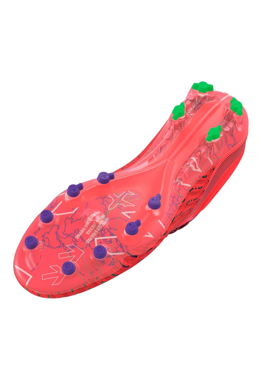 Zapatos de fútbol UA Magnetico Elite 3 FG hombre Rojo-3
