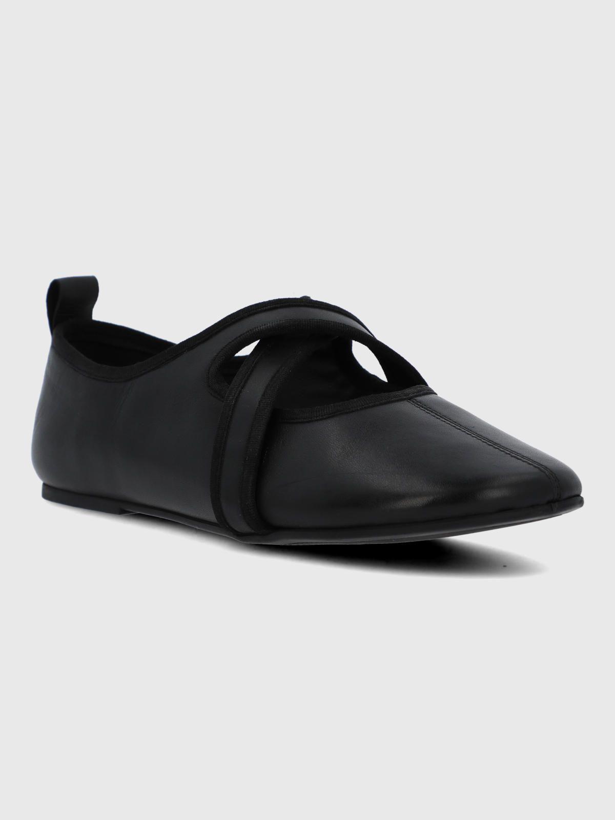 Ballerina Cuero Mujer Lales Negro-0