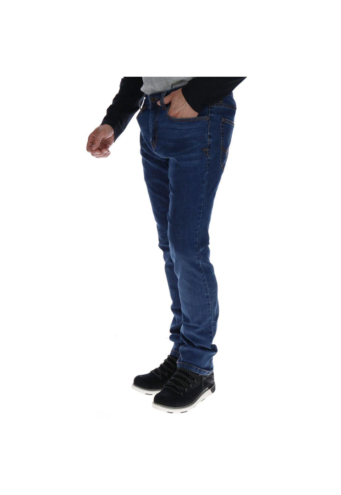 Jeans Hombre Coolmax Slim Azul Marino-1