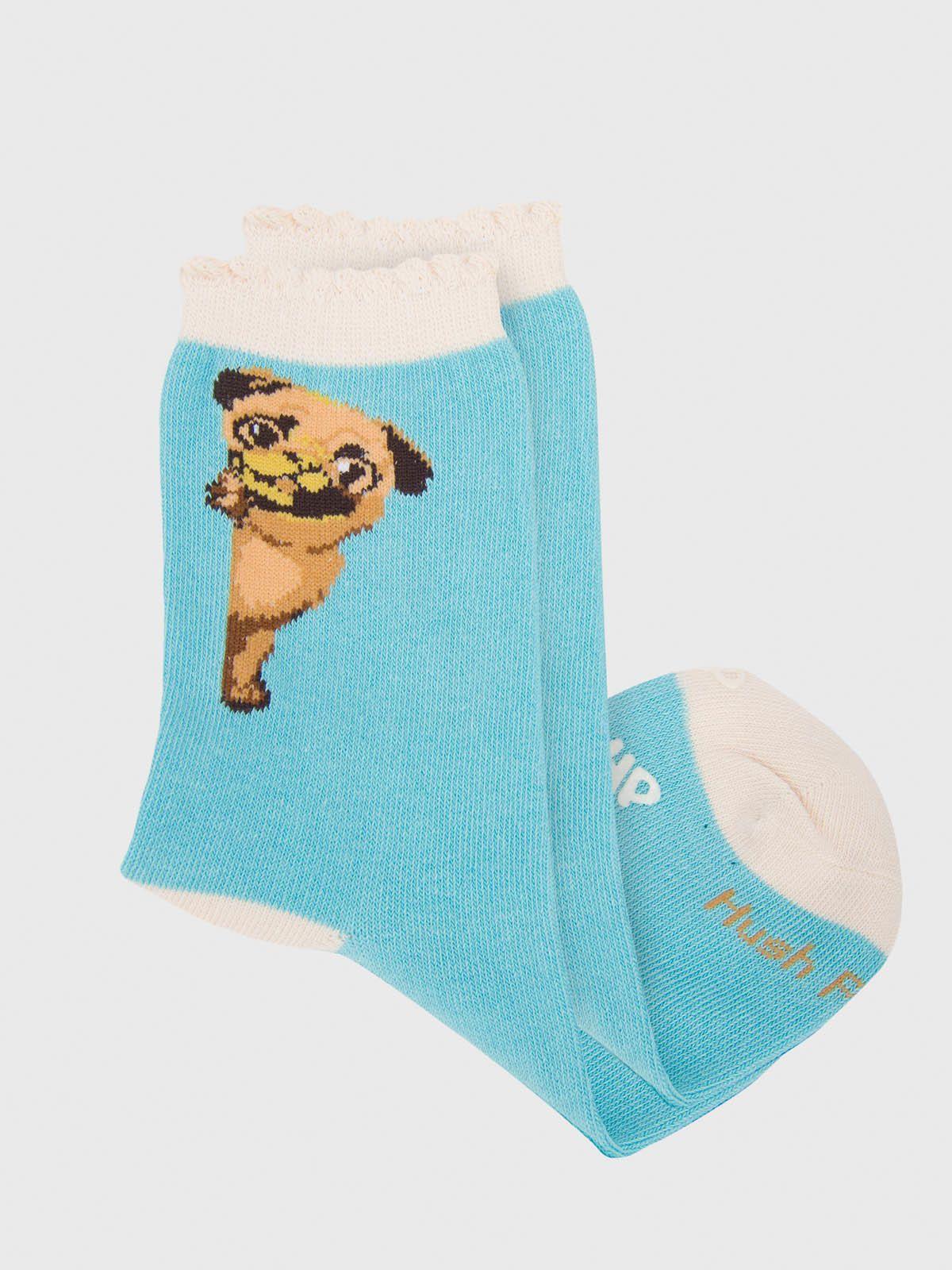 Calcetin Algodón Niña C St Bigpug Azul-1