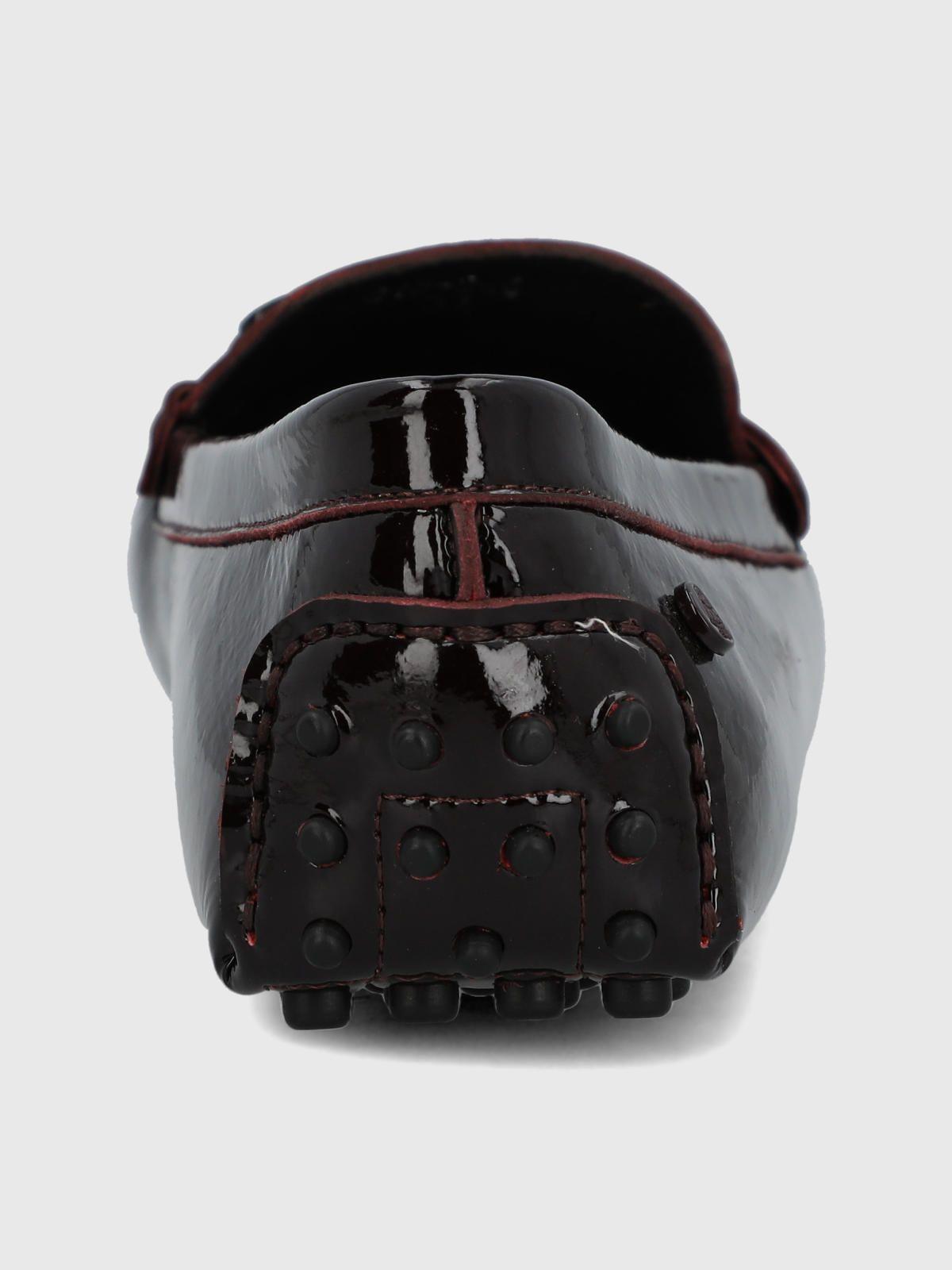 Mocasin Cuero Mujer Simona Rojo-6