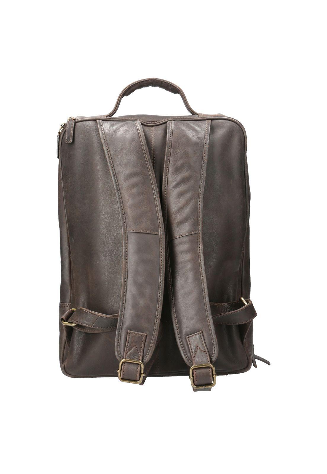 Maletín Cuero Unisex Th Dann Back Café-2